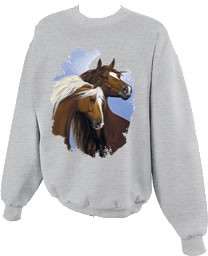 Sweethearts Horses Crewneck Sweatshirt S  5x  