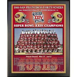 Healy San Francisco 49Ers Super Bowl Xxiv Champions 13X16 Team Picture 
