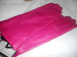 Swany Hot Pink Genuine Leather Gloves,  