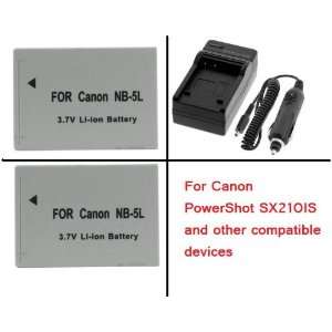  Canon PowerShot SX210IS Digital Camera Rapid Charger, 2 