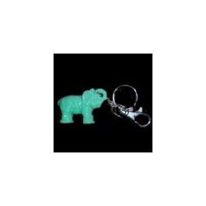  Lucky Faux Jade Elephant Keychain 
