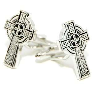 Celtic Cross Cufflinks w/ Box Jewelry