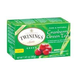  Twinings Cranberry Green Tea, 1.41 Ounce Boxes (Pack of 6 