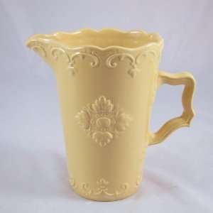   Fancy Scroll Yellow Pitcher by Sweet Olive Designs