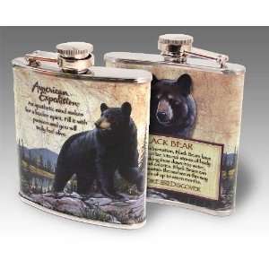  Black Bear 6 oz. Steel Hip Flask