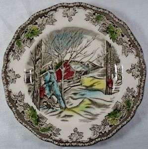   Brothers Friendly Village Bread n Butter Plate Sugar Maples  