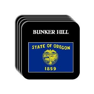  US State Flag   BUNKER HILL, Oregon (OR) Set of 4 Mini 