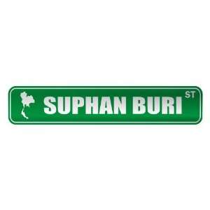   SUPHAN BURI ST  STREET SIGN CITY THAILAND