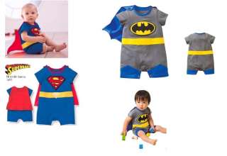Toddler Baby Boy Fancy Dress Character Long Sleeve BodySuit BATMAN 