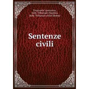    Sentenze Civili (Italian Edition) Emanuele Lomonaco Books