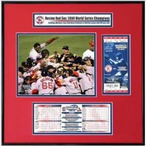   Ticket Frame Jr. Boston Red Sox   Game 4 Team Celebration   Busch