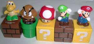 Super Mario Brothers Cake Topper Figure Toy Set of 5pc  