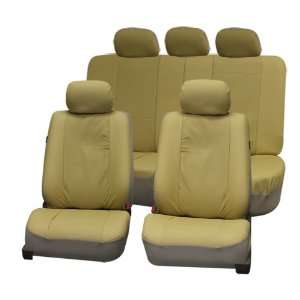   Seat Covers, Airbag compatible and Rear Split, Beige color Automotive
