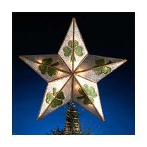   Irish Shamrock Glitter Star Tree Topper #UL0361