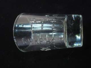 ANTIQUE MEDICAL GLASS MEDICINE MEASURE CUP w/RED CROSS  