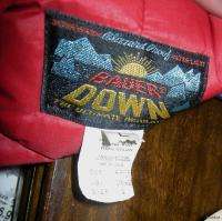 Vintage 70s EDDIE BAUER Sunset Red DOWN COVERALLS Snow Suit Parka COAT 