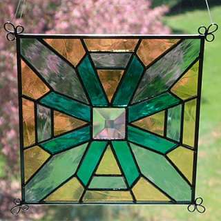 NEW 6 Stained Glass Lovers Knot Quilt Suncatcher 611  