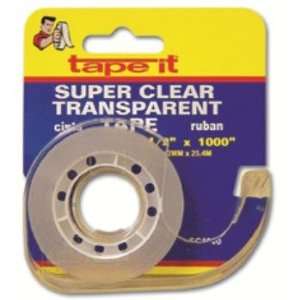  New Super Clear Stationery Tape   1/2 x 1000 Case Pack 