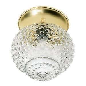   SF77/124 Polished Brass Clear Hobnail Squat Ball