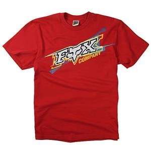  Fox Racing Dash T Shirt   X Large/Red Automotive