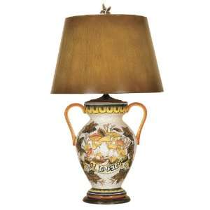  Mario Lamps 07T681 Tuscan Urn Table Lamp, Yellow, Orange 