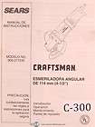 Craftsman Esmeriladora Angular, Grinder, DE 114 mm, Operacion and 