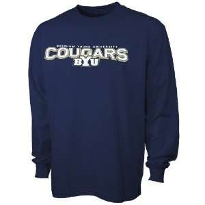  Brigham Young Cougars Navy Blue Youth School Mascot Long 