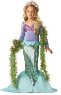 Girls Little Mermaid Kids Ariel Child Halloween Costume  