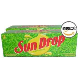 Sun Drop Citrus Soda 12oz Cans (Pack of 12)  Grocery 