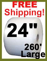 260 x 24 Wide 1/2 LARGE bubble wrap FAST SHIPPING*  