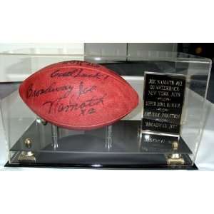  Broadway Joe Namath Autographed Signed Football & Case 