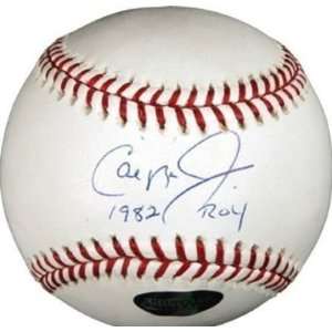  Autographed Cal Ripken Baseball   with 1982 ROY 