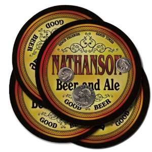  NATHANSON Family Name Beer & Ale Coasters 