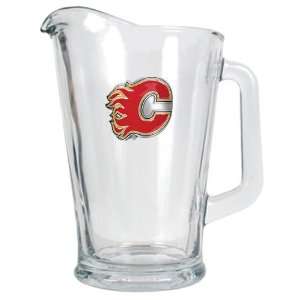  Calgary Flames NHL 60oz Glass Pitcher   Primary Logo 