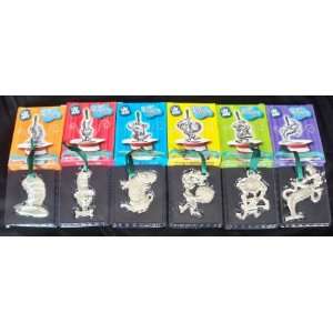  Set Of 6 Dr Suess Cat In The Hat Silver Ornaments 