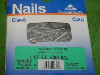 25lb EG GALVANIZED HAND NAIL ROOF ROOFING NAILS 1 1/2  