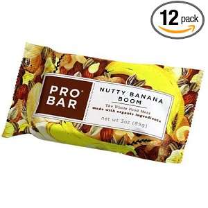 Probar High Performance Whole Food Nutrition Bar, Nutty Banana Boom, 3 