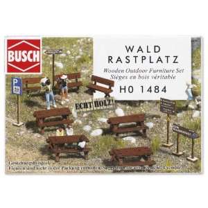  Busch 1484 Wooden Outdoor Furniture Set Toys & Games