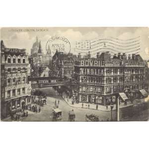   Vintage Postcard Ludgate Circus London England UK 