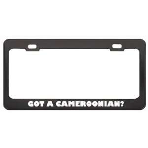 Got A Cameroonian? Last Name Black Metal License Plate Frame Holder 