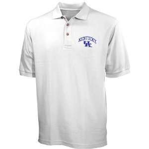  Kentucky Wildcats White Pique Polo