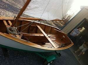11 foot 1963 Penquin Race Class Dinghy solid wood Sailboat GREAT 