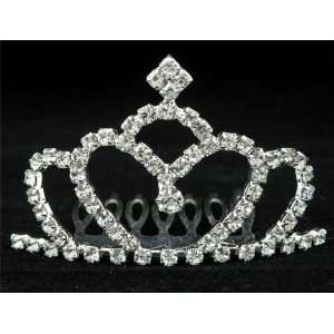    New Bridal Flower Girl Prom Party Crystal Tiara Comb 38 Beauty