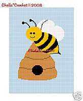 Busy Bumble Bee Hive Afghan Crochet Pattern Graph  