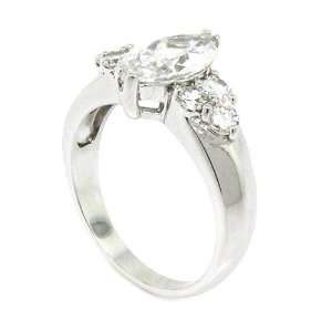  Classic Promise Ring w/Marquise Brilliant White CZ, 5 