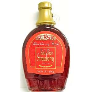 Blackberry Patch Strawberry FIG Syrup (Contains SUGAR), 12 oz  