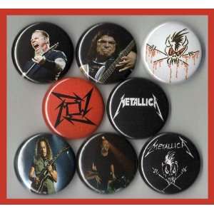  Metallica Set of 8   1 Inch Magnets 