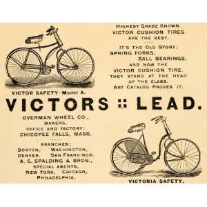   Bicycle Models Overman Wheel   Original Print Ad