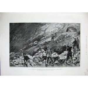   1896 Primrose Mine Johannesburg Large Stope Mining Men