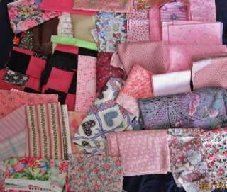 pds Quilters,Cutters Stash Cotton Pinks Calico Country Prints Sewing 